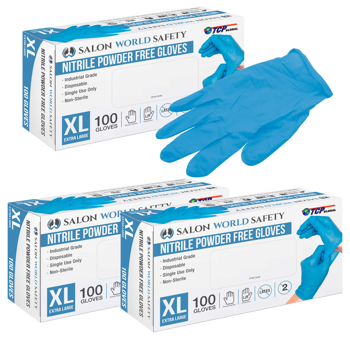 300 Vinyl Gloves X-Large XL, 4mil Powder Free Extra Strong